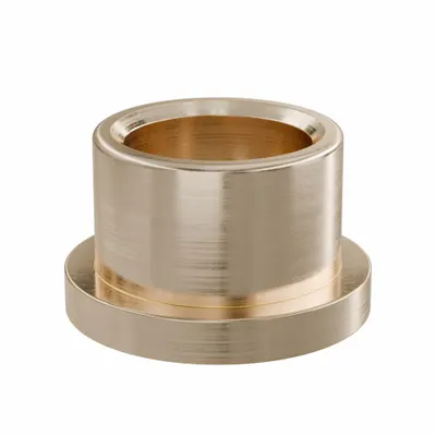 OILITE Flanged Sleeve Bearing: Bronze, SAE 841, 3/4 in Bore, 1 in OD, 3/4 in Lg - Lubricated General Purpose Metallic Flanged Sleeve Bearings