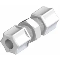 JACO Union Compression Connector: 1/4 in OD x 1/8 in OD Size, Compression x Compression, 5 PK (MPN 15-4-2-P-O)