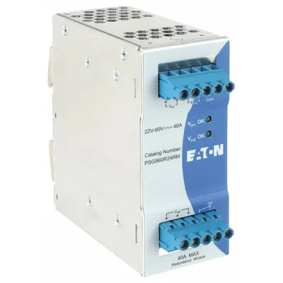EATON DC Power Supply: DIN Rail, 960 W Output Power - Rated, 40 A Current - Output - DIN Rail Mount DC Power Supplies