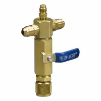 Single manifold gauge from the SuperEvac series, designed for evacuation of HVAC and refrigeration systems. Features one valve and no sight glass. Used to remove moisture and non-condensables from refrigerant circuits prior to charging