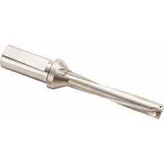 Indexable drill bit for general drilling in metalworking and machining applications. Used for hole-making in steel, stainless steel, and cast iron. Suitable for automotive, aerospace, and industrial manufacturing.
