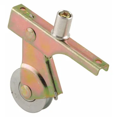 PRIME-LINE B 702 Roller Assembly, 6 7/16 in x 6 7/16 in, Bronze Unfinished - Screen Door Hardware