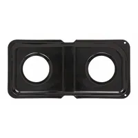 This double drip bowl is a replacement part for GE ovens. It collects drips and spills during oven operation, helping to keep the interior clean