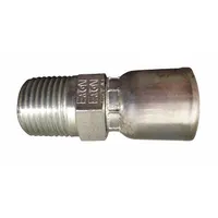 AEROQUIP Hydraulic Crimp Fitting: Steel x Steel, Straight, -10 For Hose Dash Size, Male x Genderless (MPN FJ3152-0810S)