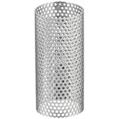 This replacement Y strainer screen is constructed from 304 Stainless Steel with a perforated screen size of 0.033 in and a length of 2.9375 in. It is designed to fit Y strainers in piping systems for filtering particulates from fluids, protecting downstream equipment such as valves and pumps.