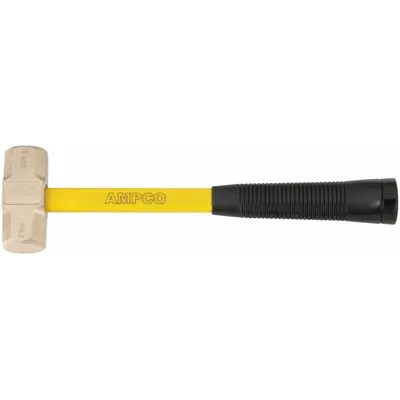 AMPCO Sledge Hammer: Fiberglass Handle, 2 lb Head Wt, 14 in Overall Lg, Hexagon Shape - Non-Sparking Engineering Hammers
