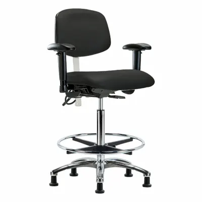OEM Vinyl ESD & Cleanroom Task Chair with Arms - Vinyl ESD & Cleanroom Chairs