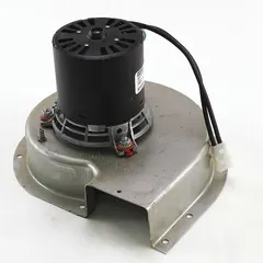 This YORK ventor assembly operates at 115V and 3000 rpm. It is a replacement part for ovens, used to exhaust combustion gases and maintain proper airflow during operation.