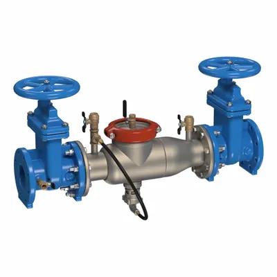 Watts Reduced Pressure Zone Assembly: 994, Std Configuration, Stainless Steel - Watts RPZ Backflow Preventers