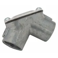 Pull Elbow: 90°, 1/2 in Trade Size, Zinc, Plain, 1 in Overall Lg (MPN 2652)