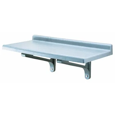 CAMBRO Wall Shelf: Solid Shelf, 36 in x 18 in x 13 1/2 in, Gray - Plastic Wall-Mount Shelving