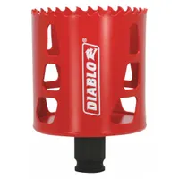 DIABLO Hole Saw: 2 1/2 in Saw Dia., 4 Teeth per Inch, 2 3/8 in Max. Cutting Dp, Bi-Metal (MPN DHS2500)