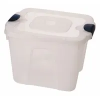 HOMZ Storage Tote: 10 gal, 19 in x 15 3/4 in x 13 1/2 in, Clear Body, Clear Lid, Not NSF Certified (MPN 8510GRCL.10)