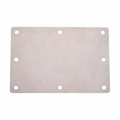 BRADY Blank Tags: Stainless Steel, Silver, 0.024 in Thick, Rectangle - General Purpose Blank Valve Tags