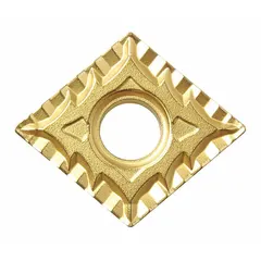 Diamond indexable turning insert for precision turning operations on hard materials such as ceramics, composites, and non-ferrous metals. Designed for high-speed machining applications in industrial manufacturing, providing superior wear resistance and surface finish.