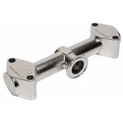 This manifold is constructed of 316 stainless steel with 3/4 in Tri-Clamp connections. It is designed for use with Dayton NDP-20 series pumps. Typical applications include splitting or combining fluid flow in sanitary or industrial piping systems.