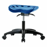 Tractor Stool: Polyurethane, Ht Range 16 1/2 in to 21 1/2 in, 17 in Seat Wd, 14 in Seat Dp, 0 Glides (MPN PTDHSO-RG-RC-BLU)