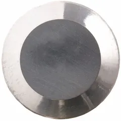 Round indexable turning insert for general turning, profiling, and finishing operations on metal workpieces. Suitable for applications requiring consistent edge strength and surface finish in machining processes.