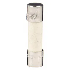 Time-delay cylindrical fuse rated 1.6 A, 250 V AC, non-indicating, in a 5 mm x 20 mm package. Provides overcurrent protection while tolerating temporary inrush currents. Suitable for use in control panels, power supplies, and HVAC equipment.