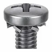 SEMS Screw: External Tooth, #6-32 Thread Size, 3/4 in Lg, Stainless Steel, Passivated, Pan, 25 PK (MPN 1-PPE-6C-75)
