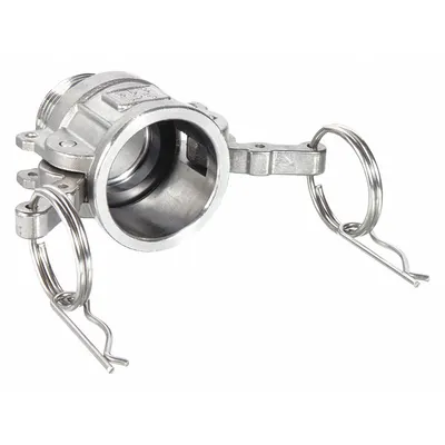 USA INDUSTRIALS Cam and Groove Coupling: 1/2 in Coupling Size, 1/2 in -14 Thread Size, 47.5 mm Overall Lg - Type B Stainless Steel Cam & Groove Fittings