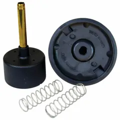 This black replacement plunger is designed for use with JUSTRITE dispensing cans. It restores the plunger mechanism on safety cans used for controlled dispensing of flammable liquids in industrial settings. Compatible with manufacturer part number 10008.