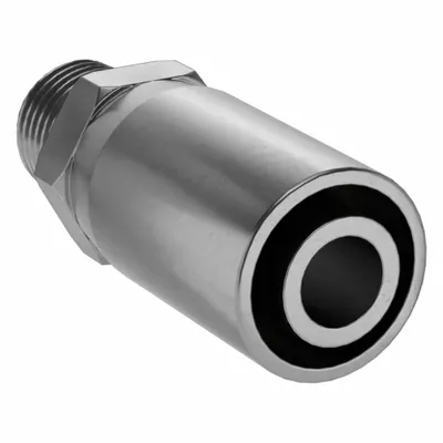 KURT Hydraulic Crimp Fitting: Carbon Steel, Straight, -12 For Hose Dash Size - Kurt Crimp Hydraulic Hose Fittings with NPT Connection