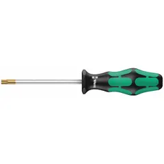 General purpose Torx screwdriver with T40 tip size, long length, and friction-style tip. Ergonomic handle design. Suitable for fastening tasks requiring access to recessed fasteners in industrial assembly, maintenance, and repair work.