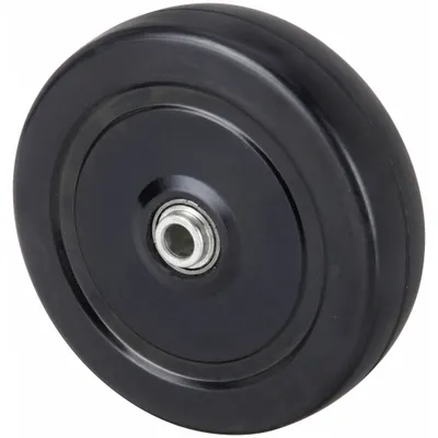 OEM Caster Wheel: 5 in Wheel Dia - Solid Rubber Wheels