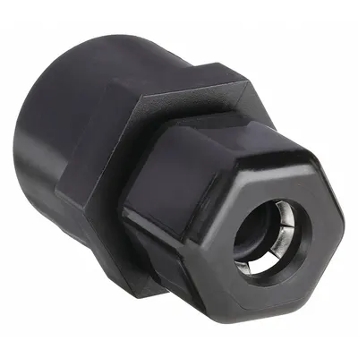 PARKER Compression Fitting Adapter: 3/8 in OD x 1/2 in Pipe Size, Compression x FNPTF - Polypropylene Compression Tube Fittings