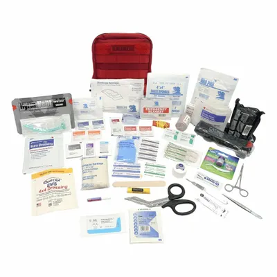 ELITE FIRST AID First Aid Kit: Plastic Bag, 2 People Served, 99 Components - Bleeding Control Kits