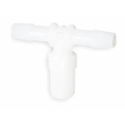 ELDON JAMES Barbed Tee: Barbed/Threaded, 1/4 in ID x 1/4 in ID x 3/8 in Pipe Fitting Size - Polyethylene Barbed Tube Fittings