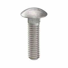Square neck carriage bolt made from 316 stainless steel with a plain finish. Thread size 5/16"-18, length 1-1/4 in. The square neck prevents rotation during tightening, making it suitable for fastening in corrosive environments such as marine, chemical, or outdoor applications. Supplied in a 5-pack.