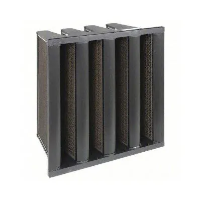 OEM V-Bank Air Filter: 20 in x 24 in x 12 in, Fiberglass, Single Header, 4 Vs - MERV 15 V-Bank Air Filters