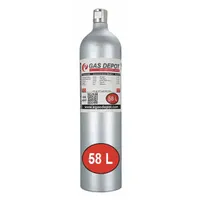 Calibration gas mixture containing 10 ppm chlorine in nitrogen, with ±10% accuracy. Supplied in a 58 L cylinder with CGA 600 fitting. Used for verifying and calibrating portable gas detectors that sense chlorine in industrial safety applications