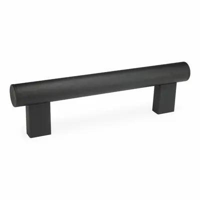 JW WINCO Pull Handle: Threaded Holes, Rear-Mount, 10 in Mounting Hole Center to Center - Load-Rated Straight-Leg Tubular Pull Handles