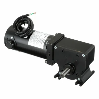 Dayton Gearmotor: Right Angle, 24V DC, TENV, 20 RPM, 280 in-lb Max Torque, 82:1 - Right Angle DC Gearmotors