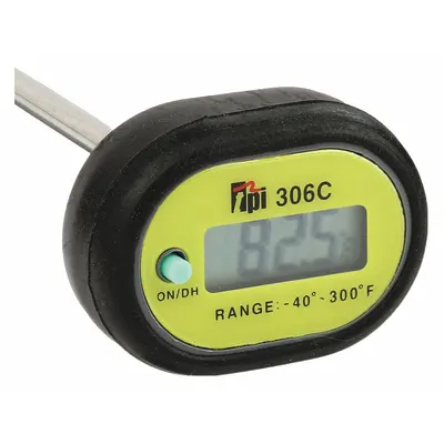 TEST PRODUCTS INTL. Digital Thermometer: -40°F to 300°F /-40°C to 150°C, ±2°F - Industrial Digital Pocket Thermometers