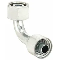 AEROQUIP Hydraulic Crimp Fitting: Steel x Steel, 90° Elbow, -12 For Hose Dash Size, Metric x Crimp (MPN 1A20DSB12)