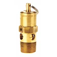 CONRADER Safety Valve: Hard Seat, 3/8 in (M)NPT Inlet (In.), 1/4 in (F)NPT Outlet (In.), Brass (MPN SRH250-3/8-CE-075)