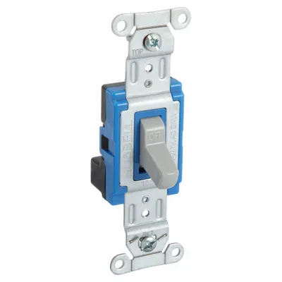 HUBBELL Wall Switch: Toggle Switch, Single Pole, Maintained, Gray, 120/277V AC - Toggle Wall Switches