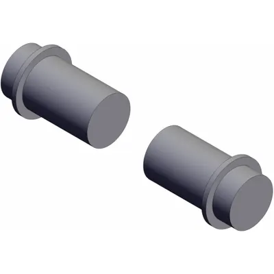 SMC Mounting Bracket: Trunnion Mount Type, Fits 25 mm Bore Dia, Carbon Steel - Trunnion Mounting Pins