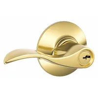 SCHLAGE Door Lockset: Office Lever Locksets, Brass (MPN F51A ACC 505)