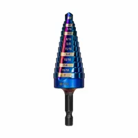 SPYDER Step Drill Bit: 1/4" to 1", Black Oxide HSS, Impact Rated, Quick-Change Hex Shank (MPN 19071)