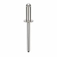 Blind Rivet,1.851" L,0.183" dia,PK250: Inch, 1 27/32 in Overall Lg, 35/64 in Body Lg, Dome, 250 PK (MPN AD66ABS200)