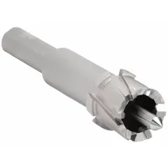 MILWAUKEE Annular Cutter: 1 1/16 in Cutter Dia, 1/2 in Max Cutting Dp, Pilot Pin Included, Bright (MPN 49-57-8106). Key specifications — attr253884: Yes; attr253885: Bright; attr253886: Carbide; attr253888: Fractional Inch; attr277149: MILWAUKEE.