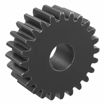KHK GEARS Hubless Spur Gear: Module m 1, 24 Teeth, 8 mm Bore Dia, Black Oxide Coated Carbon Steel - Hubless Metric Spur Gears
