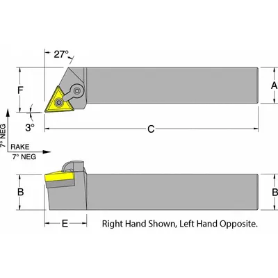 DORIAN Indexable Turning Toolholder: MTJNL082A (MPN 73310150883) - Indexable Turning & Profiling Toolholders