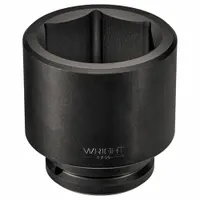 WRIGHT Impact Socket: 2 1/2 in Drive Size, Metric, 130 mm Socket Size, 6-Point, Std, Black Oxide (MPN 858-130MM)