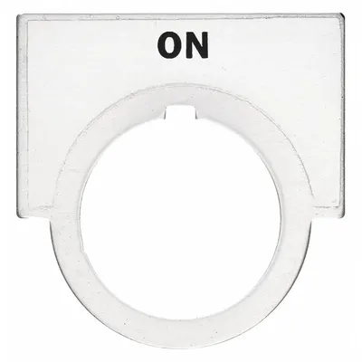 SIEMENS Legend Plate: 30 mm Panel Mounting Size, Half-Round - Push-Button Rings & Plates